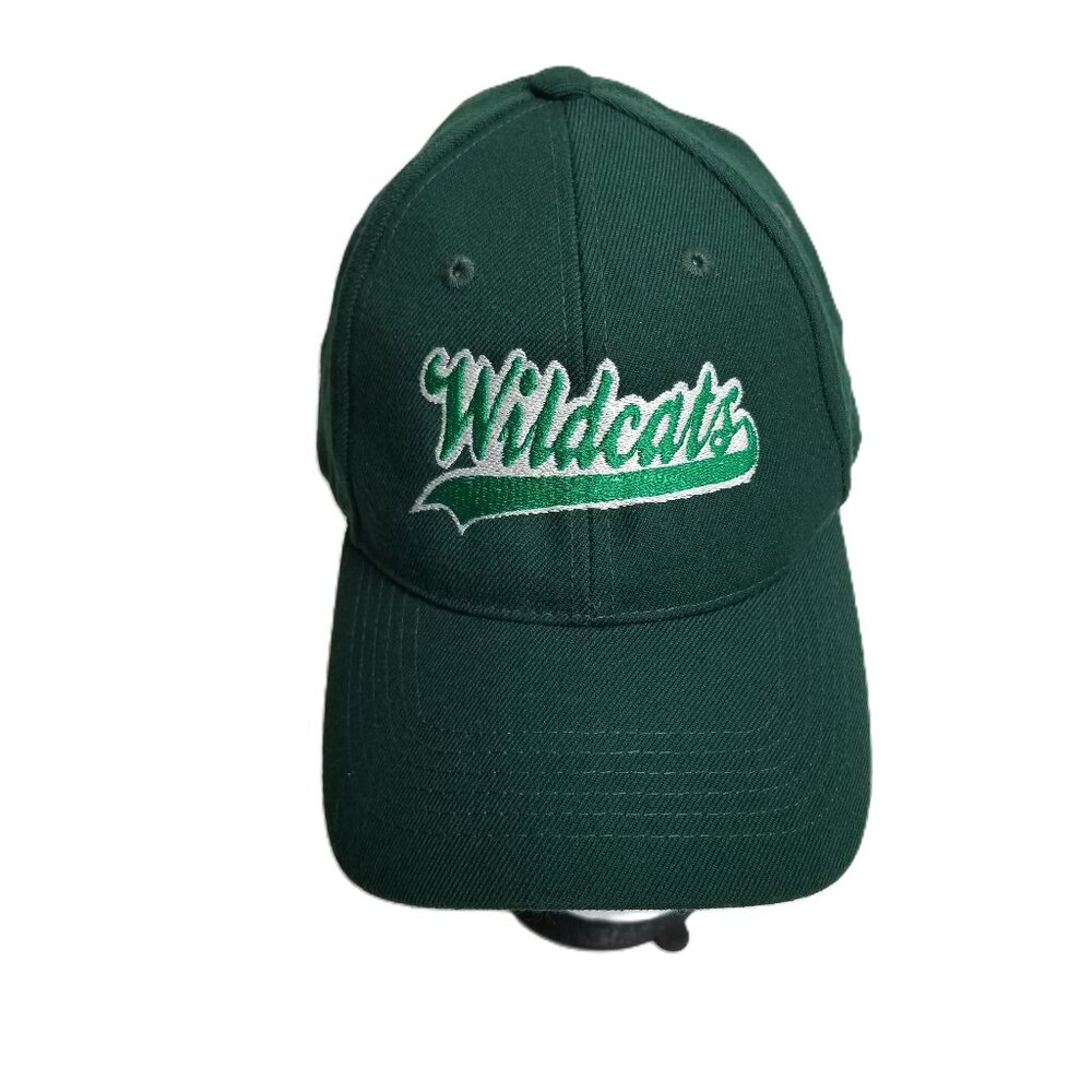 Green Wildcats Baseball Cap Adjustable School Spirit Mascot Hat Sportsman